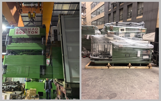 Pengiriman Mesin Cetak dan Mesin Penggiling Peralatan Makan Melamin Pabrik Shunhao