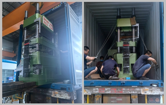 Pengiriman Mesin Cetak Peralatan Makan Melamin Shunhao dan Mesin Pemanas Awal