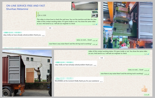 Pengiriman Mesin Cetak Melamin dan Mesin Pemanas Awal Pabrik Shunhao