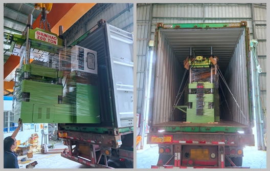Pengiriman Mesin Cetak Melamin Shunhao 200 Ton dan Peralatan Pemanasan Awal