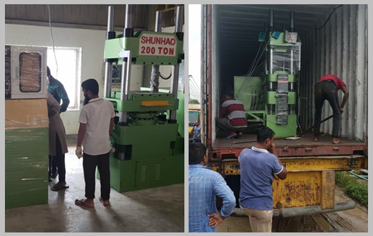 Mesin Cetak Melamin Shunhao 150 Ton dan 200 Ton Dibongkar di Pabrik Pelanggan