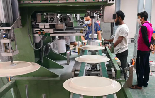 Mesin Penggiling Melamin Otomatis Shunhao Untuk Peralatan Makan Melamin